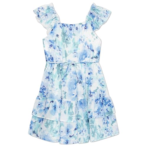 Speechless Girls' Ruffled Sleeve Lace-up Front Party Dress2