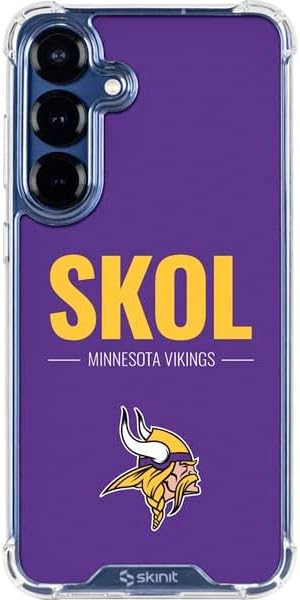 Skinit Clear Phone Case Compatible with Galaxy S25 Plus - Officially Licensed NFL Minnesota Vikings Design
