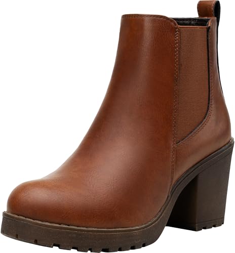 Vepose Women’s Ankle Chunky Heeled Boots Platform Chelsea Retro S...