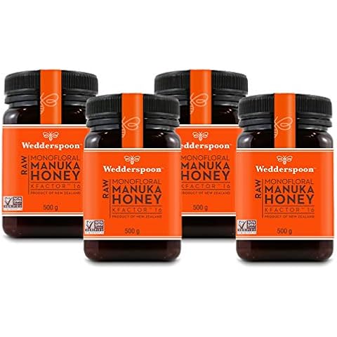 Wedderspoon 100% Raw KFactor 16 Manuka Honey 500g (Pack of 4) Cover