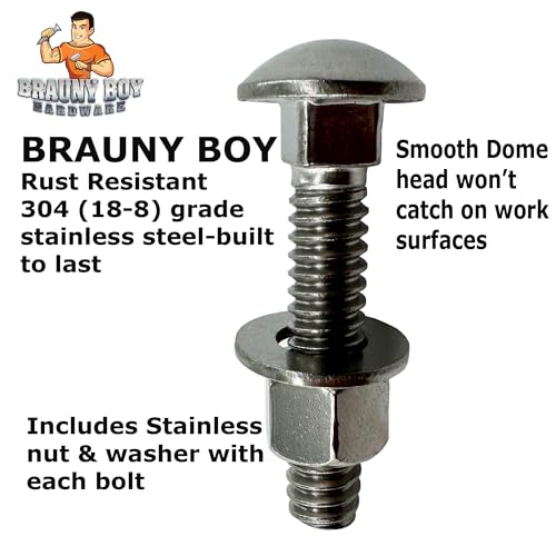 Tornillos de acero inoxidable 3/8-16 x 1.5 Bruny Boy 3