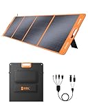 EBL 200W Portable Solar Panel for Power Station, Waterproof IP65 Foldable Solar Panel with MC-4 Anderson Output Connector for RV, Camping, Blackout