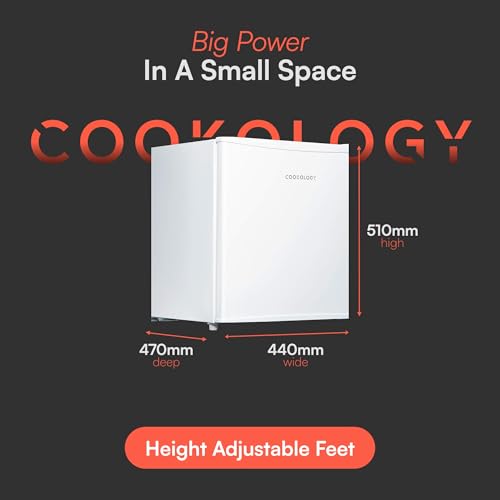 Cookology MFZ32WH Table Top Mini Freezer in White - 31 Litre Capacity - For Counter Tops - Adjustable Temperature Control & Legs - Removable Wire Shelf - 4 Star Rating - Image 5