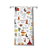 JNIAP Spain Kitchen Towels Spain Lover Gift Spanish Kitchen Towels Spain Dish Towel Spain Themed Gift Espana Gifts (Spain KT)