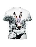 asino sardo vendita stampa sublimata SICCI CREATIONS t-Shirt Uomo Burriccu Sardu Grafica di Immagine con Asino sardo (M)