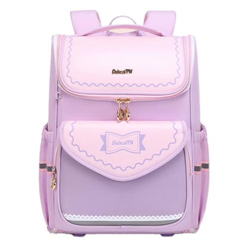 SKY VIEW Kids Backpack Boys And Girls Classic British Style Lightweight Schoolbag Large Capacity Laptop Bookbags For Teens Students With Ergonomic Cushioning(Pink Large)