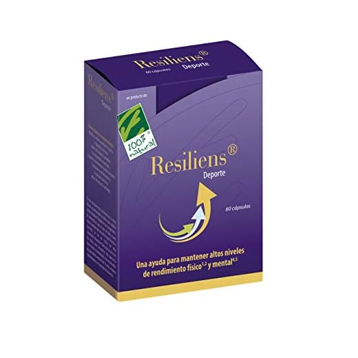 Resiliens Deporte - 60 Cápsulas en blíster - Ayuda a Mantener Altos Niveles de Rendimiento Físico y Mental - Contribuye a Disminuir el Cansancio - Con Vitamina B1,B2, B5 y B6-100% Natural