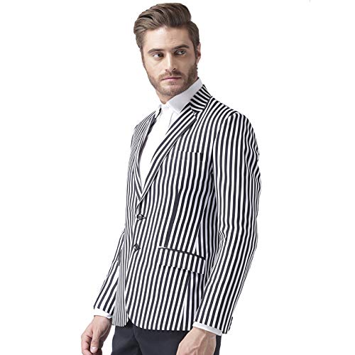 Image of hangup Regular Casual wear Blazer for Men, Color White, Size 36 (LiningBlazer)