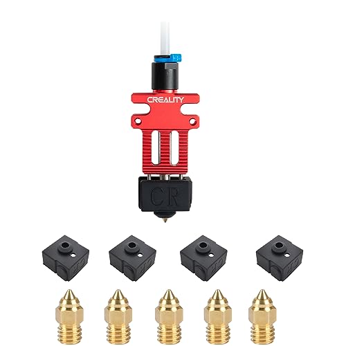 Creality CR-6 SE Kit Hotend de Piezas Impresora 3D, Kit de Boquilla de Hotend de Aleación de Aluminio, con Tubo Teflón, Boquilla, Bloque de Calor y Calcetín Silicona para CR-6 SE/CR-6 MAX/CR-5 Pro