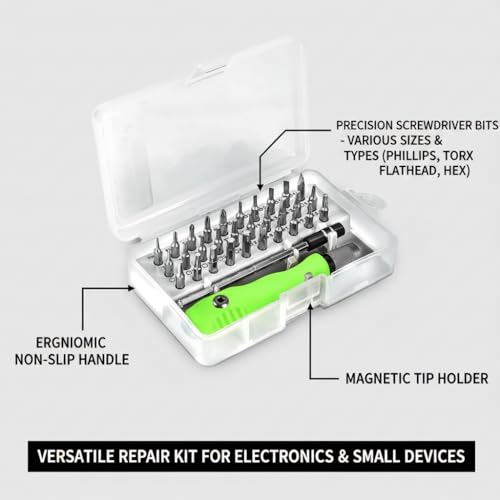 Image of Sulfar 32 in 1 Interchangeble Multipurpose Mini Screwdriver Set Magnetic Slot Wrench Bits Repair Tools Kit Set Combination Screwdriver Set for Home Appliance,Laptop,Mobile,Computer