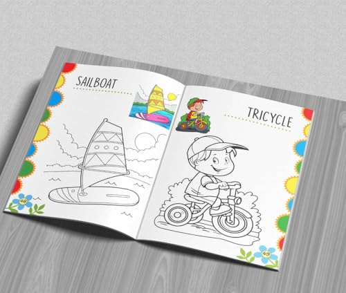 Image of Jumbo Colouring Book 2 - Activity Coloring Book - Gift to children for painting, drawing and colouring with reference guide - Colouring Activities - Age 3+