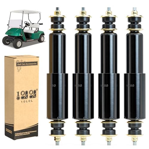 10L0L 4 Pack Golf Cart Shocks, Front Rear Shock Absorbers Kit for EZGO TXT & Medalist 1994-Up Gas & Electric Model, Replace OEM 70928-G01 76418-G01