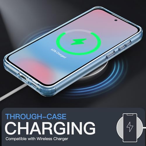 Image of JETech Cover Case for Samsung Galaxy S24 FE, Non-Yellowing Shockproof Bumper Protective Phone Cover, Anti-Scratch Hard PC Back (Blue)
