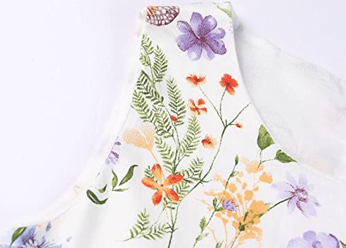 SMILING PINKER Little Girls Dresses Swing Summer Cotton Sleeveless Butterfly4