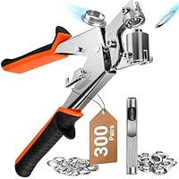 Naxup Ösenzange, Profi Ösenzange Set mit 300 Ösen (Ø 10mm), ösenzange für planen, mit 1 Schlagwerkzeug, für Perfekt für Leder, Gürtel, Awnings, Stoffe, Planen