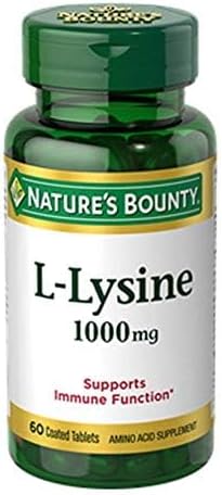 Nature's Bounty L-lisina, 1000 mg, 120 tabletas (2 botellas de 60 unidades)