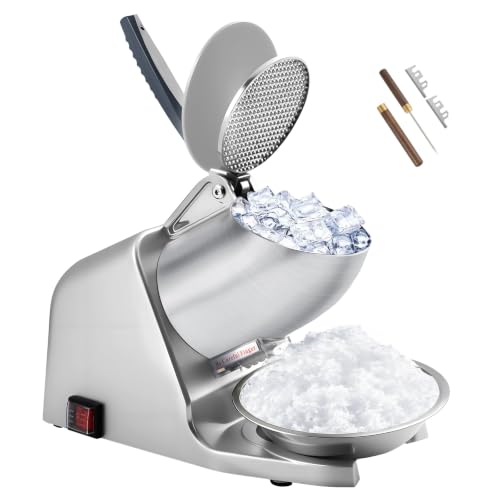 AOLTCUZ 300W Dual Blade Ice Shaver 186 LBS/H Ice Crusher ETL Listed