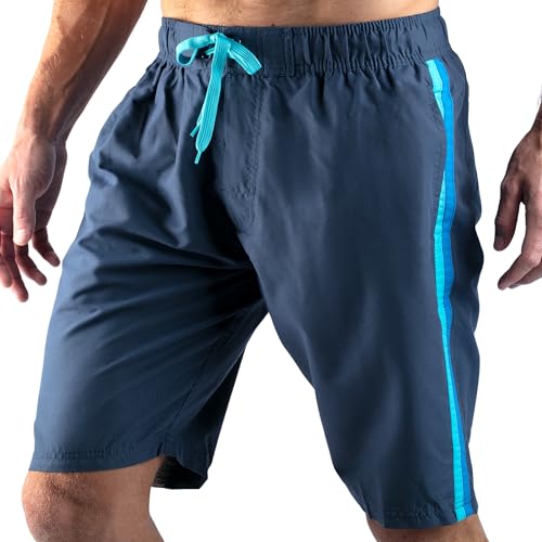 Image of Kanu Surf Men's Big Viper Extended Size Stripe Swim Trunk