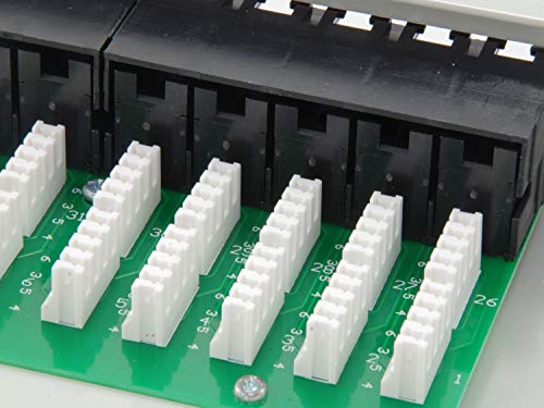 Patch panel 50x Cat3 para rack de 19 pulgadas Equip 125297 de voz gris claro 1U 5