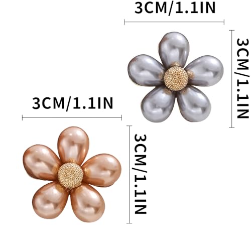 Image of Elegant Floral Brooch Pins for Women, Sweater Shawl Silk Cardigan Lapel Pins, Cardigan Jewelry Suit Shirt Accessory with Crystal CZ Flowers Brooches Pins for Women