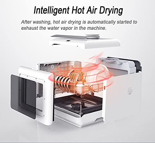 Countertop Dishwasher, Portable Mini Travel Dish Washer With 360° Dual Spray, 158℉ Steam& Air-Dry Function, For Small Apartments, Dorms And Rvs (White) #TOP4