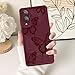 FUXICASE for Samsung Galaxy S25 Edge Case, Creative Butterfly Pattern Design for Girl Women, Soft Silicone Shockproof Anti-Scratch Protection Phone Cover for Galaxy S25 Edge (Burgundy Red Butterfly)