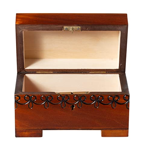 Artisan Owl Polish Handmade Floral Multicolor Wooden Box with Lock and Key for Keepsakes, Love Letters, Jewelry, and Specialty Items by Artisan Owl - Used condition - Image 4