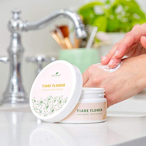 Plant Therapy Tiare Flower Whipped Shea Body Butter 8 Oz 100% Vegan, Sweet, Fruity And Attractive Floral Scent #TOP5