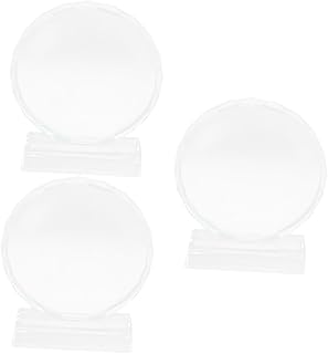 BESPORTBLE 3pcs Blank Crystal Trophy Trophies for Adults Kids Decor Metal Trim Crystal Glass Trophy Award Trophy Cups Award Plaque Transparent Crystal Trophy Delicate Crystal Decor Gift fine