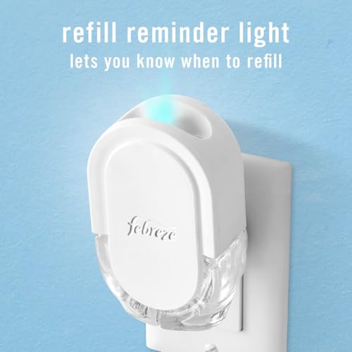 Image of Febreze Plug In Air Freshener, Odor-Fighting Scented Oil Refill, Air Fresheners for Home and Bathroom and Kitchen, Long Lasting for Strong Odors, Romance & Desire Scent, 0.87oz Refills, 2 Count