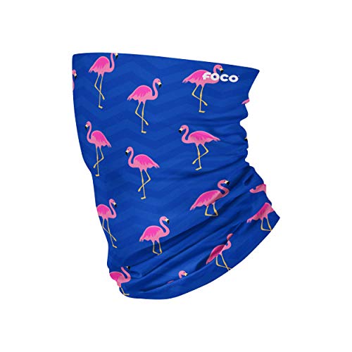 FOCO unisex adult Printed Neck Mask Gaiter Multiuse Face Scarf, Flamingo, Large US