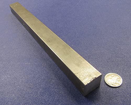 4140 Alloy Steel Square Bar 1.00" Thickness x 1.00" Width x 1 Ft. Length, 1 Pc.