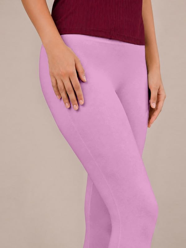 Image of TRENDMALLS Women's Microfiber Elastane Stretch Soft Churidar Length Leggings with Ultrasoft Waistband