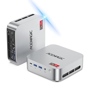 ACEMAGIC Mini PC para juegos de 32 GB de RAM 1 TB SSD AMD Ryzen 7 6800H 11 Pro (hasta 4.7 GHz), Radeon 680M Triple 4K Display Mini Computadoras de escritorio Micro Pequeña PC para Juegos/Oficina