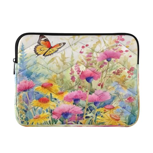 Funda para portátil 13-14'' flores y mariposas miniatura 1