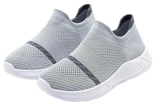 FUNCOS Kids Tennis Sneakers for Boys & Girls - Breathable Mesh Athletic Shoes with Wide Toe Box | Non-Slip Sole | Lightweight Running Walking School Playground Shoes