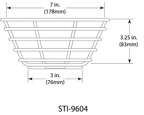 Safety Technology International, Inc. Sti-9604 Steel Web Stopper, For Mini Smoke Detectors, Flush Mount, Protective Coated Steel Wire Guard , White #TOP4