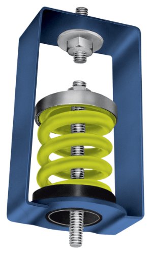 Mason HS-X-76 Rubber/Steel Spring Hanger Vibration Isolator for Rod Attachment, 76lbs Capacity, 1.02