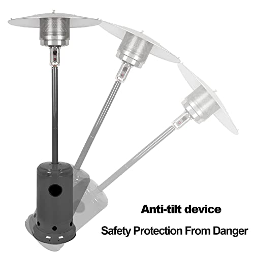 Outdoor-Patio-Heater-48000-BTU-Patio-Propane-Heater-Stainless-Steel-with-Wheels-Standing-Portable-Heater-for-Outdoor-UseGrey