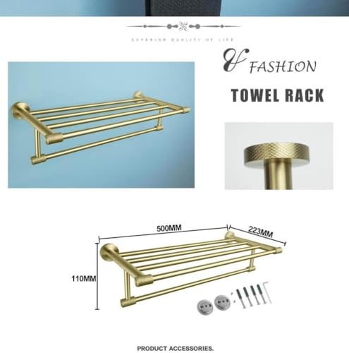 Ensemble accessoire salle de bain chrome noir brossé or chic - 4