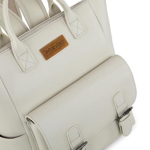 Image of Montana West Wrangler Medium Backpack Purse for Women Off-white Fashion Backpack with Removable Crossbody Strap for Travel Work WG175-9110TN
