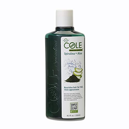 JUNOVEM COLE Spirulina Shampoo Spirulina + Aloe Vera, 8.5 fl. oz. Superfood Shampoo For Men & Women, Nutrient-rich hair loving ingredients