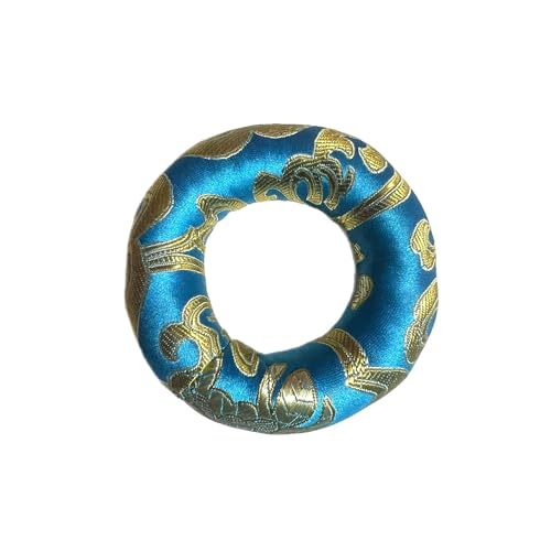 Dharma Guru Cushion Pillow for Tibetan Singing Bowl (Sky Blue, 3 Inch)