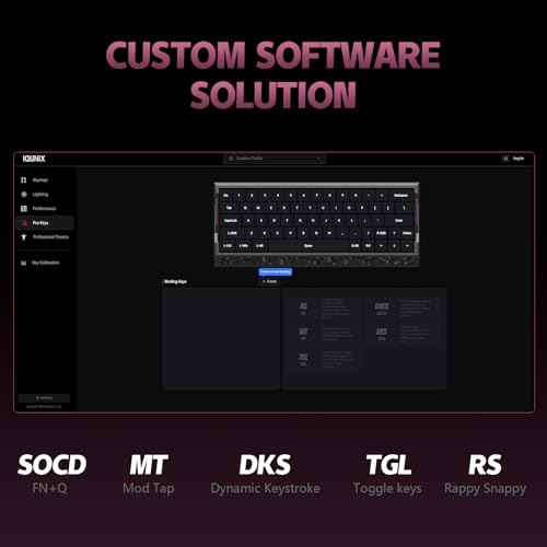 IQUNIX EV63 Hall Effect Gaming Keyboard 60% | Magnetic X Ultra Switch, 0.01mm Rapid Trigger, 0.125ms Latency, 8kHz Polling, Adjustable Actuation, Aluminum with Forged Carbon for FPS(Dark Knight) by IQUNIX - Image 7