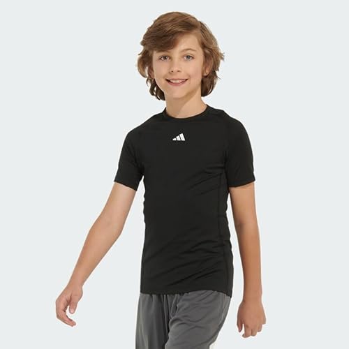 Adidas AA7534 Boys' Moisture Wicking Techfit Compression Shirt Short Sleeve thumb #2