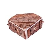 SUPVOX Pet Wooden Hut Hamster Hideout Fun Play House Cottage for Hamsters Mice and Small Animals Cozy Wooden Nest for Pet Playtime and Rest