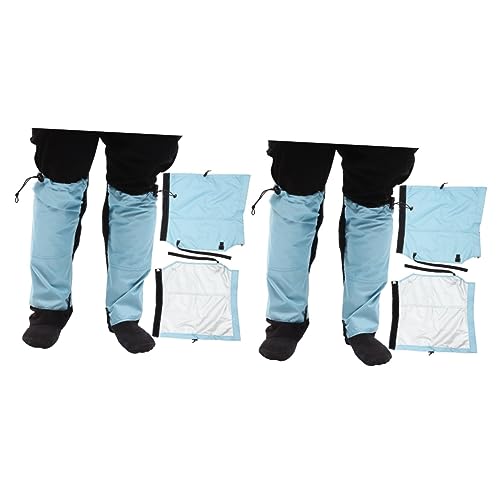 YARNOW 2 Pairs Men's Outdoor Leg Cover Snow Gaiters for Hiking Waterproof Leg Sleeves Gaiters
