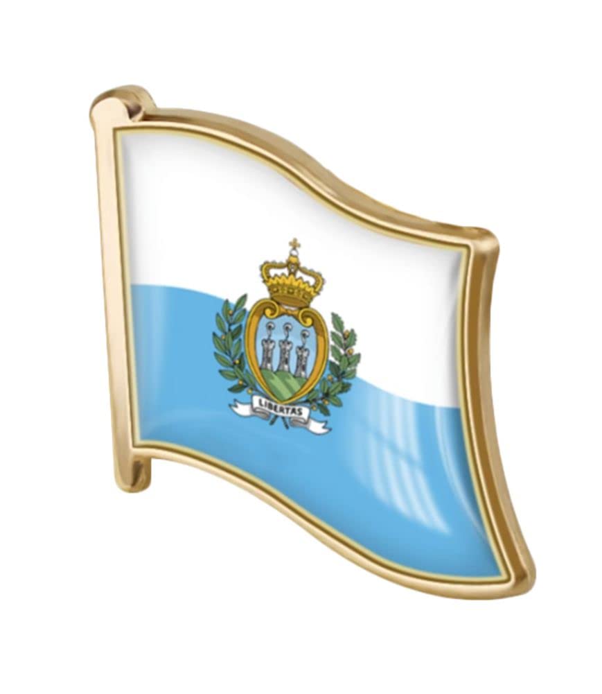 vmcoatdu Country Flag Pin Badge International Travel Brooch Metal Alloy Souvenir Pin for Hat Clothes Backpack