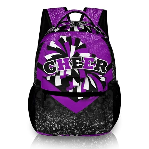 Image of Cheer Backpack for Cheerleaders, Cheerleading Gifts for Teams, Cheerleader Backpack for Women (Black&Purple)