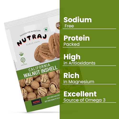 Image of Nutraj California Inshell Walnuts 500g | Akhrot | Dry Fruits | Nuts | Grocery Items.